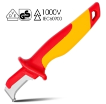 Knife for cutting cable insulation