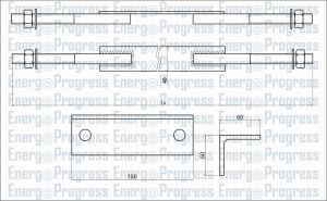Skava staba stiprināšanai pie balsta SBP 1200